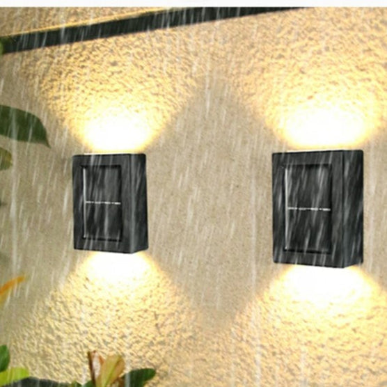 AstraLume Solar Wall Light For Outdoor Spaces IP65 Waterproof Black