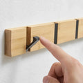 Wooden Wall-Mounted Coat Rack with Hidden Coat Hook | Filindra