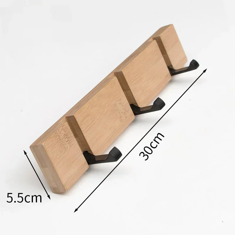 Wooden Wall-Mounted Coat Rack with Hidden Coat Hook | Filindra