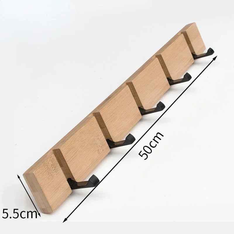 Wooden Wall-Mounted Coat Rack with Hidden Coat Hook | Filindra