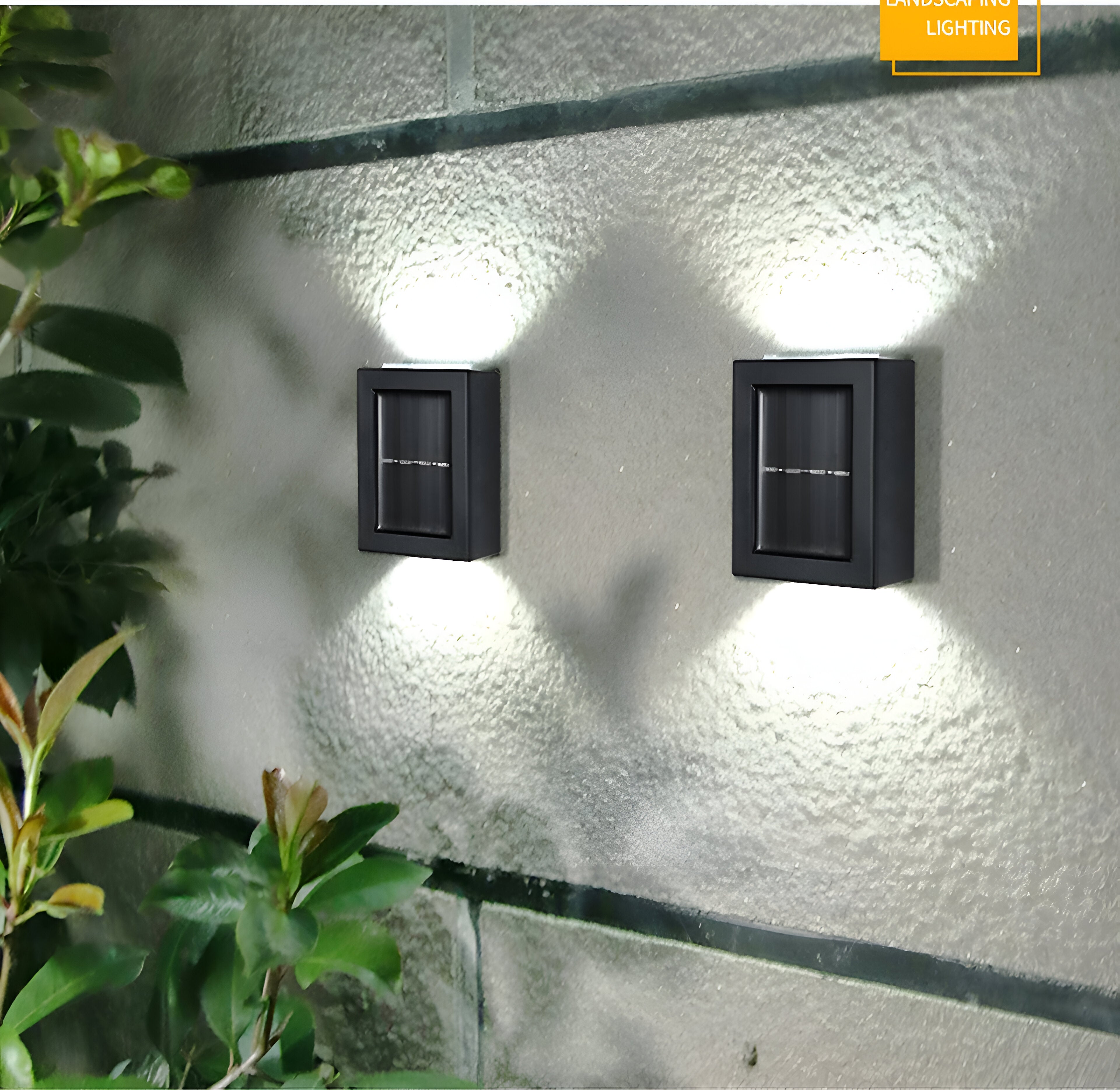 AstraLume Solar Wall Light For Outdoor Spaces IP65 Waterproof Black