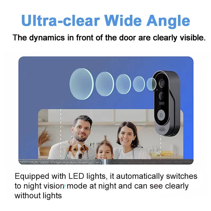 Wireless Smart Video Doorbell | No Subscription Needed | High Definition Camera Doorbell | Filindra