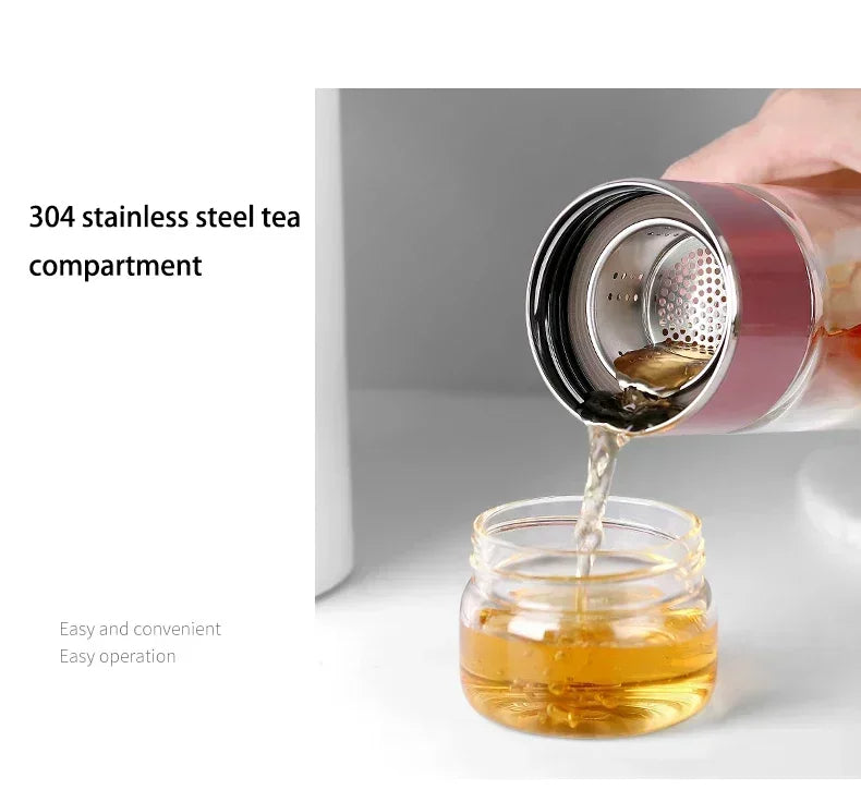 430ml Borosilicate Glass Double Layer Tea Infuser | Filindra