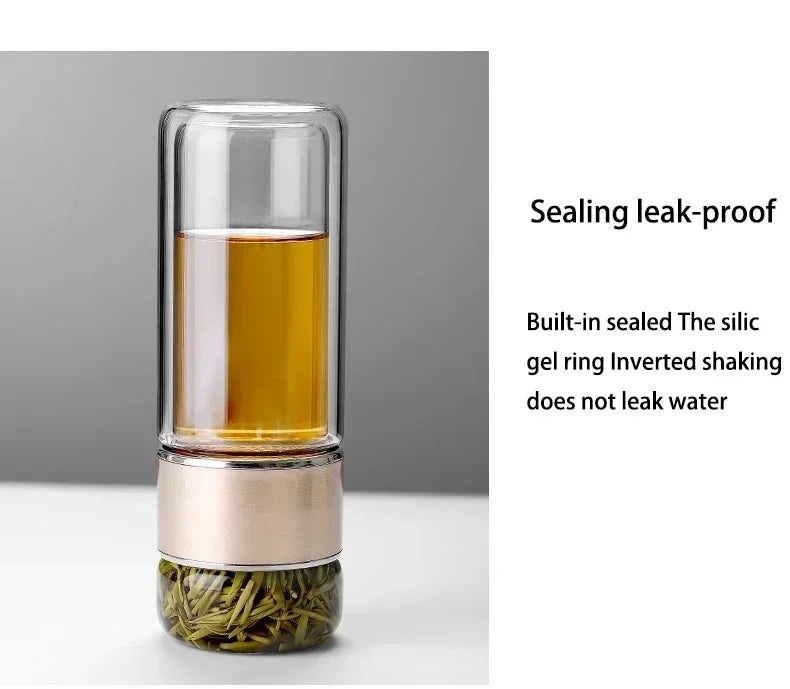430ml Borosilicate Glass Double Layer Tea Infuser | Filindra