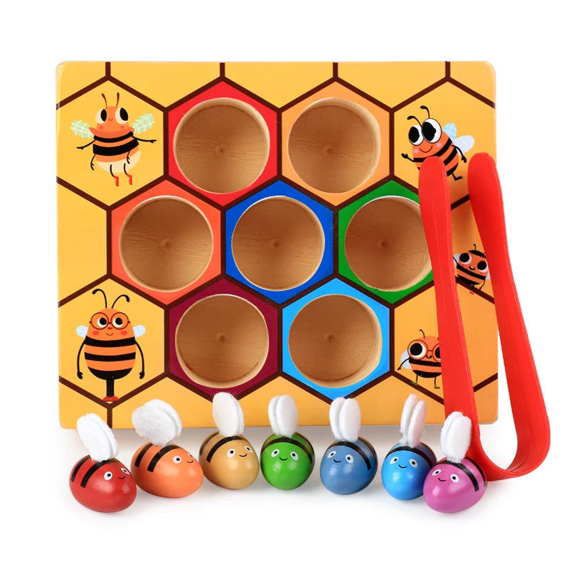 Wooden Beehive Montessori Game | Filindra