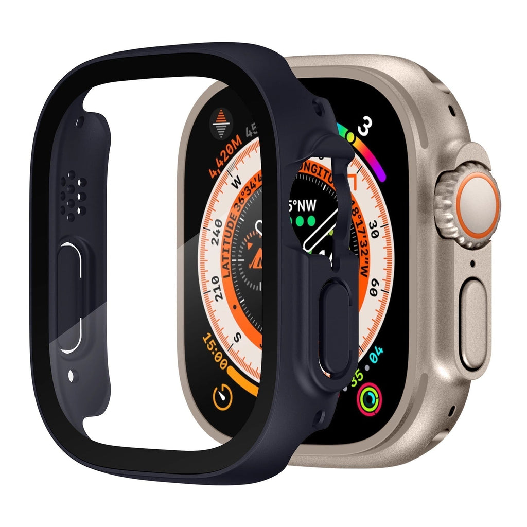 Apple Watch Ultra üveg képernyővédő tok — rápattintható, átlátszó
