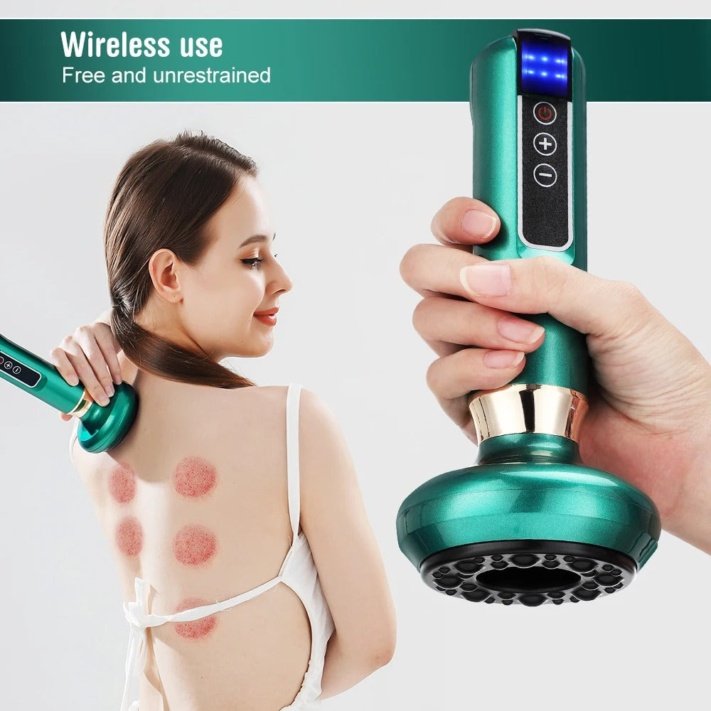Elektrisk cupping-massager – vakuum-gua sha og infrarød varme