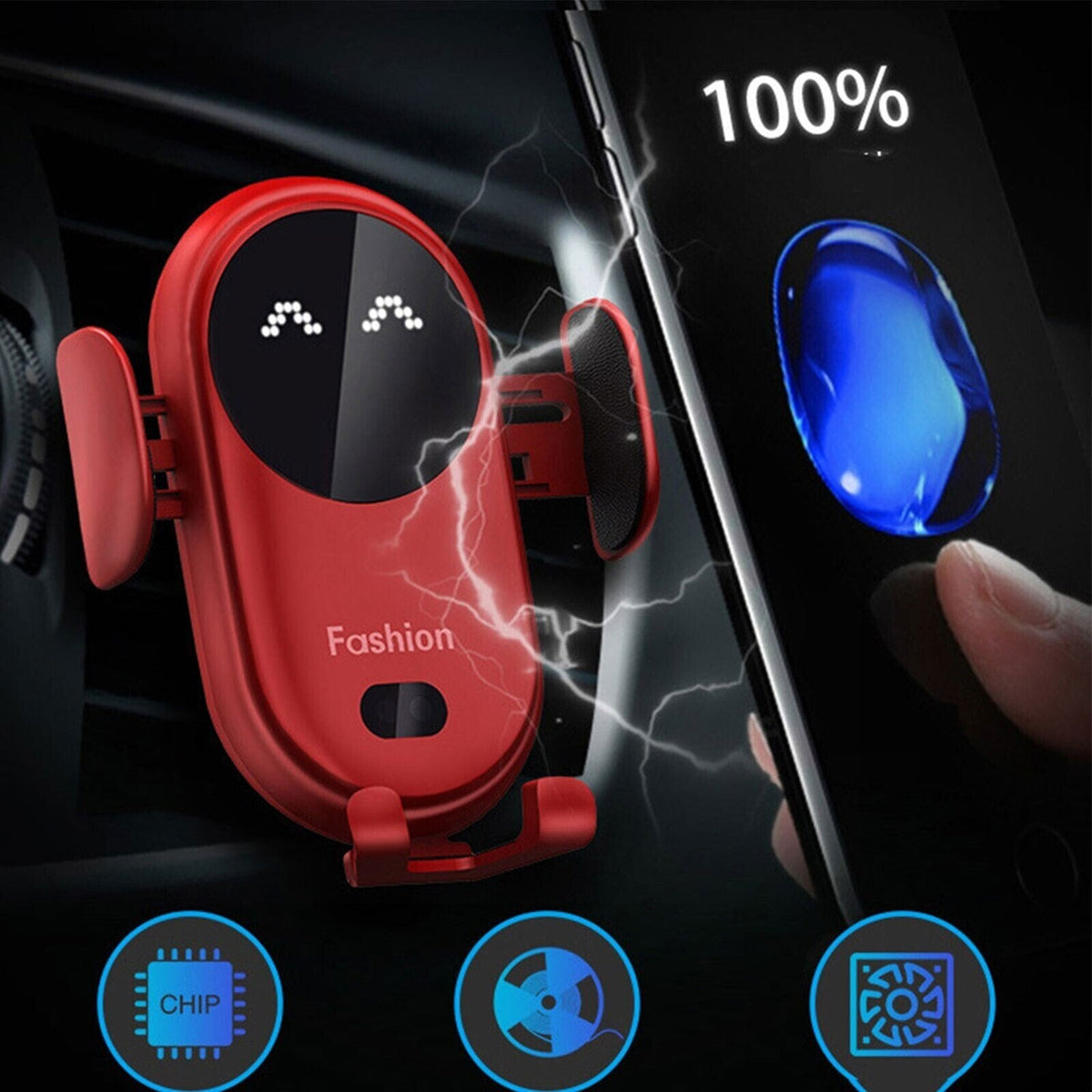 Automatic Car Phone Holder — Infrared Sensor, Auto-Open Arm