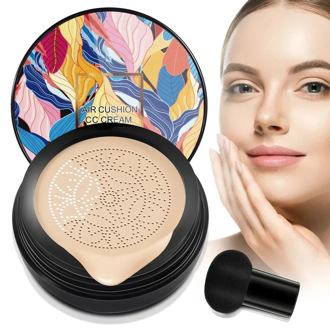 PureBlend CC-Creme mit Pilz-Air-Cushion — Deckt ab, ohne zu verklumpen