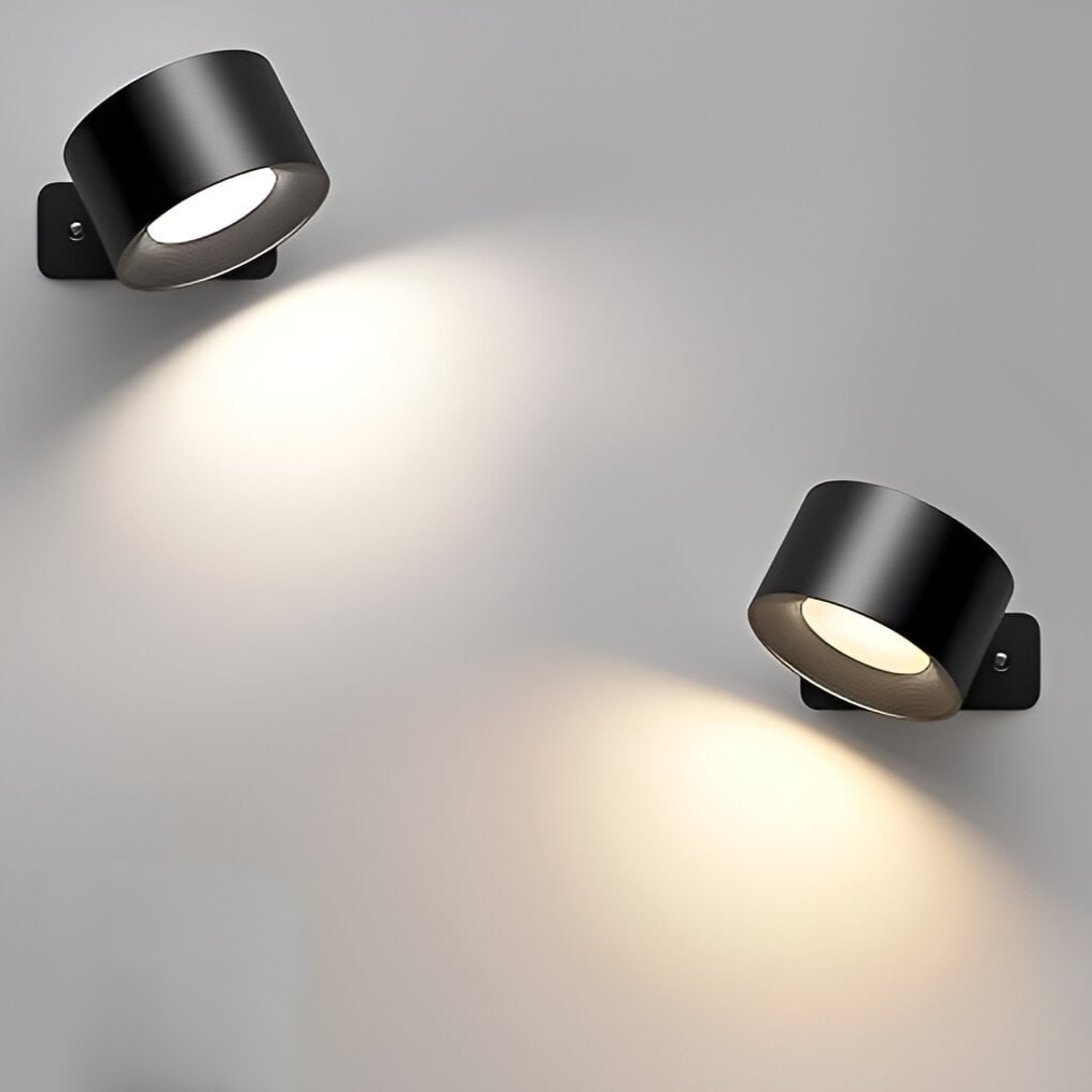 GlowEase Rechargeable Cordless LED Wall Lamp — Dimmable, 360° Rotating