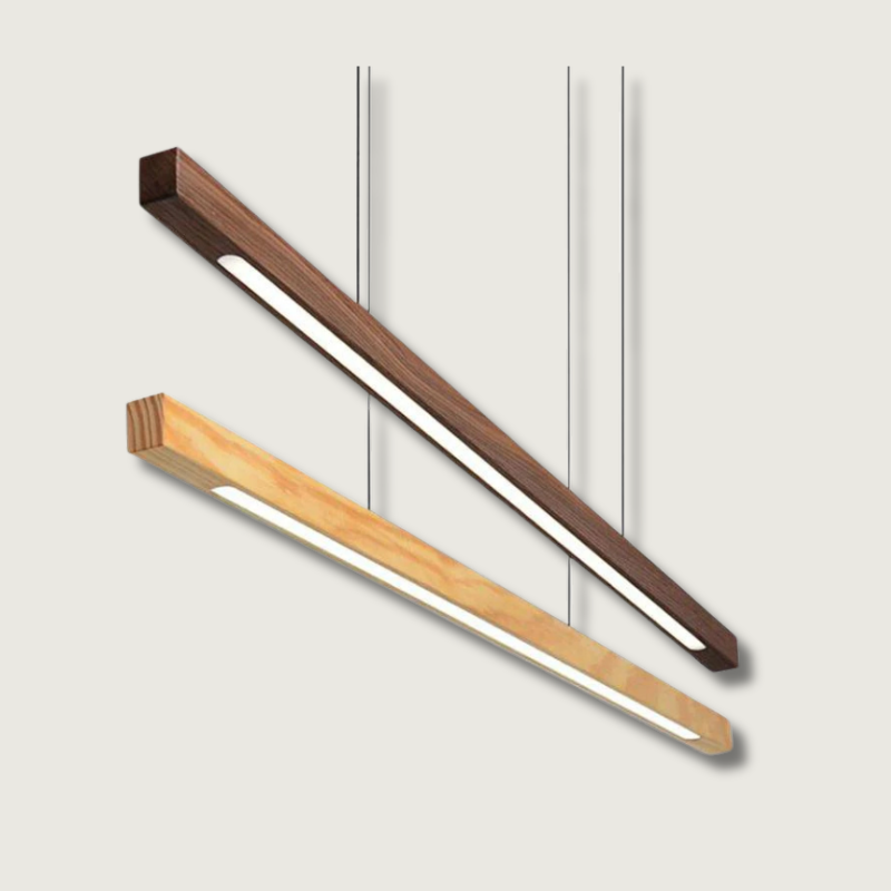 SolaraWood justerbar pendellampe i træ — loftslampe med integreret LED