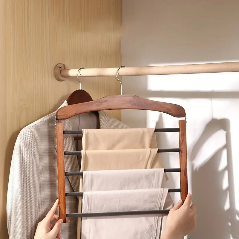 Cabide Oaklee com várias barras — organizador que preserva a forma da roupa