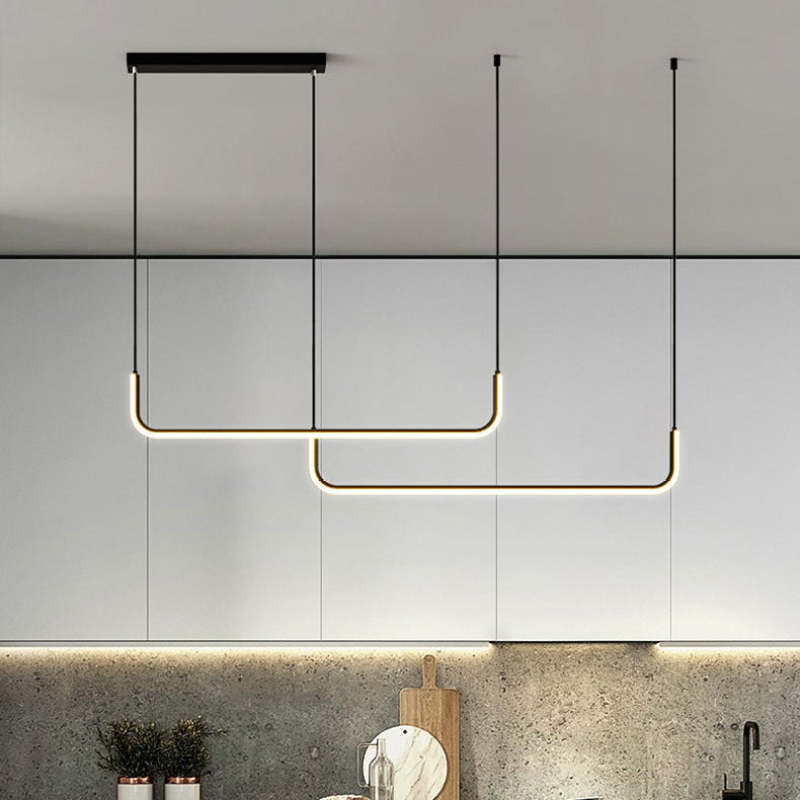 EdgeGlow LED-pendellampa — metallram, silikonbelagd yta