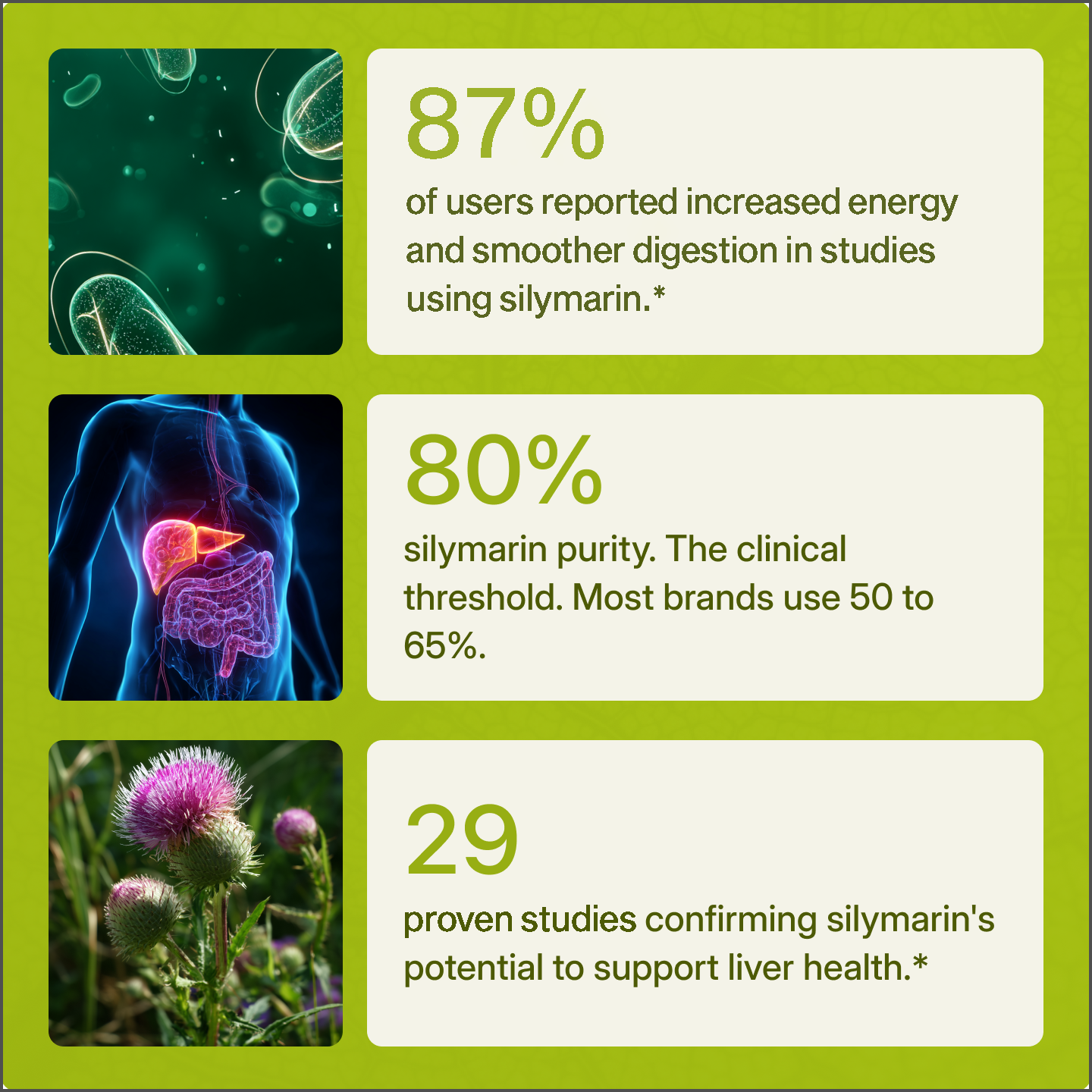 Milk Thistle Capsules — 300mg Extract, 80% Silymarin, 7 Botanical Compounds