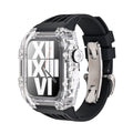 Transparentes Apple-Watch-Schutzgehäuse der RM-V30-Glacier-Serie mit Fluorkautschukarmband