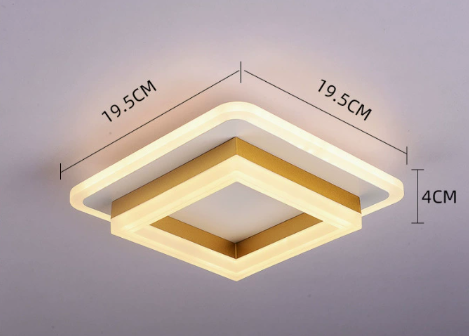 Modern Square Flush Mount LED Ceiling Light — Metal Housing, Acrylic Panel