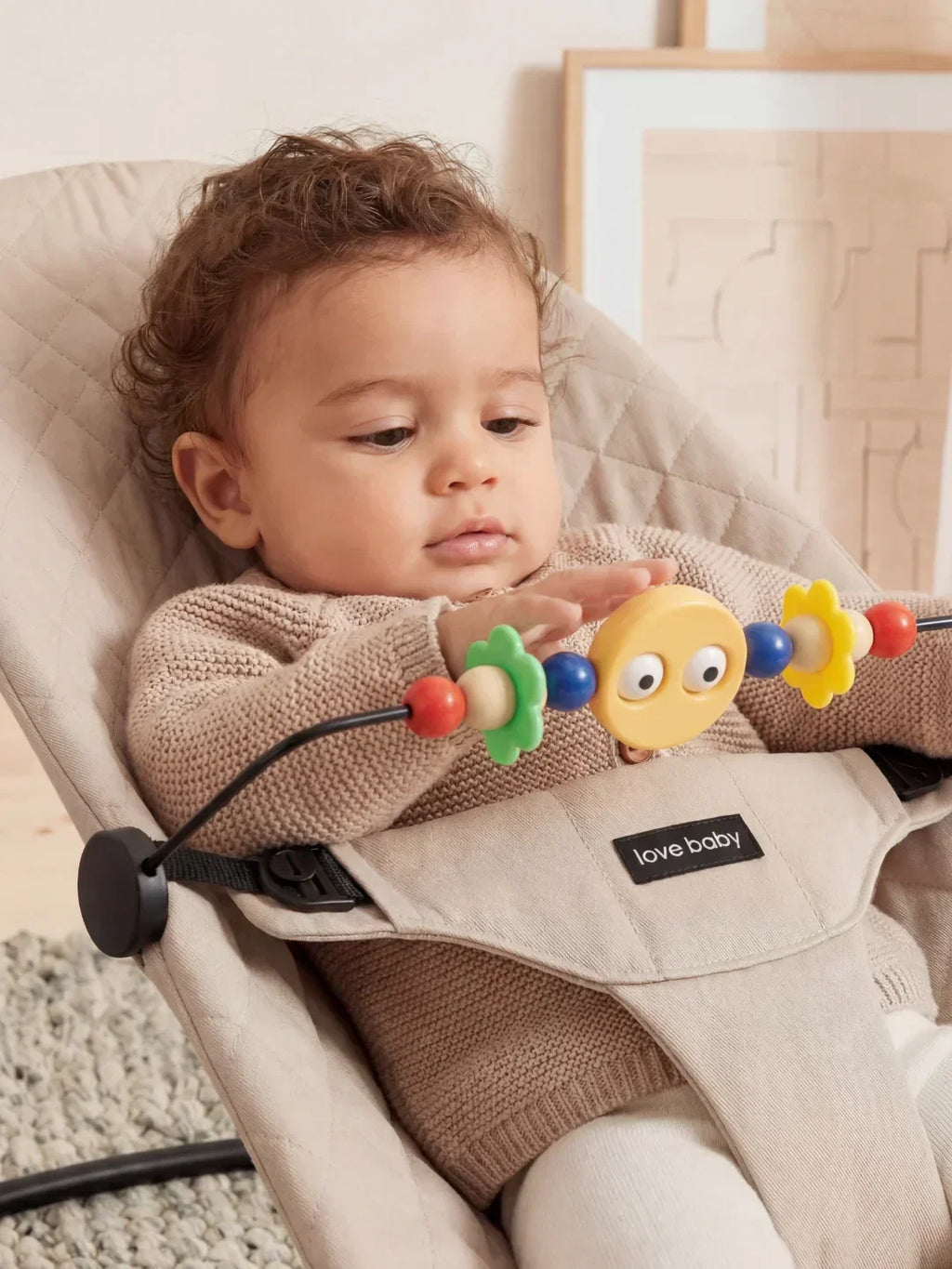 Collapsible Baby Bouncer Chair — Interactive Toy Arch Stand