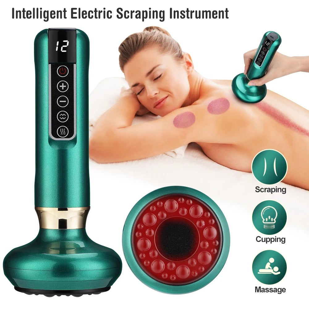 Elektrisk cupping-massager – vakuum-gua sha og infrarød varme