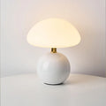 Calvryn Cream Mushroom Table Lamp — Vintage Bauhaus Design