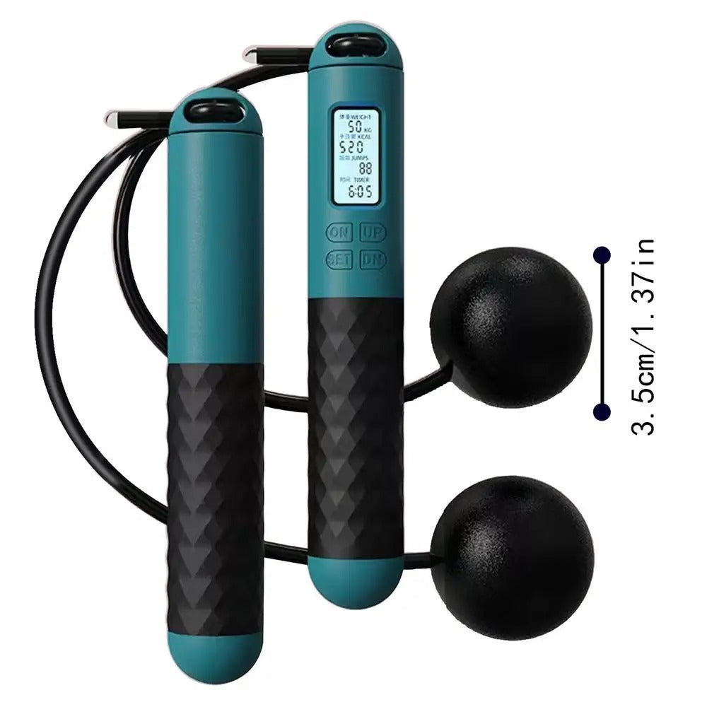 AeroFlex Cordless Weighted Jump Rope — Digital Counter
