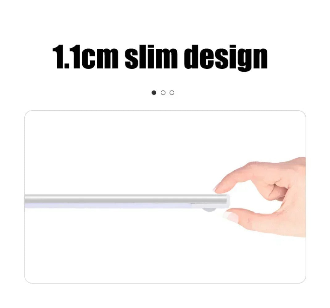 3-in-1-ultradünne kabellose LED-Schrankleuchte – Bewegungssensor, per USB aufladbar