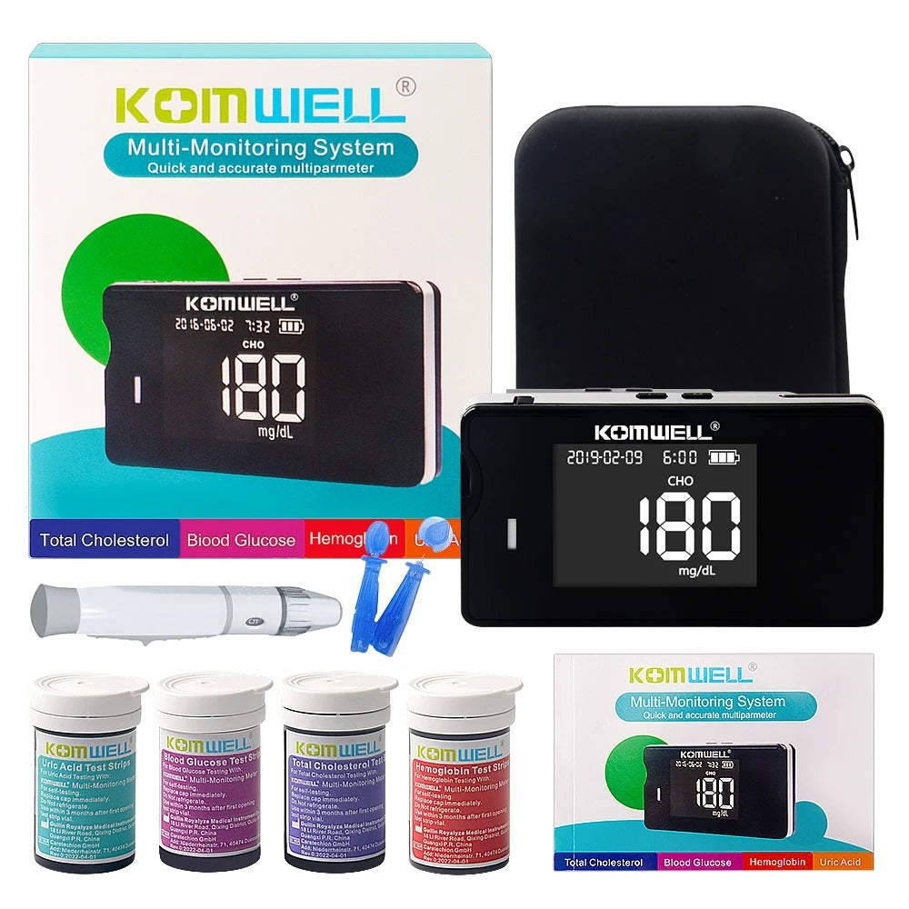 4-in-1-Gesundheitsmonitor für Cholesterin, Glukose, Harnsäure und Hämoglobin