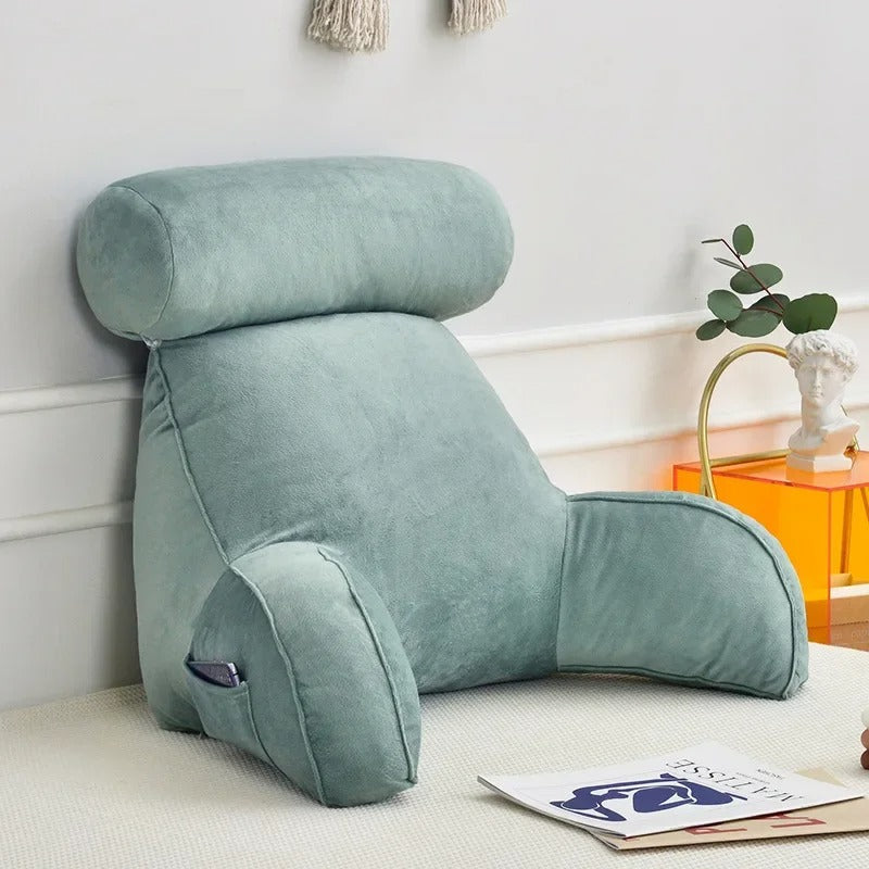 Cuscino ergonomico da lettura — braccioli, poggiatesta, supporto lombare