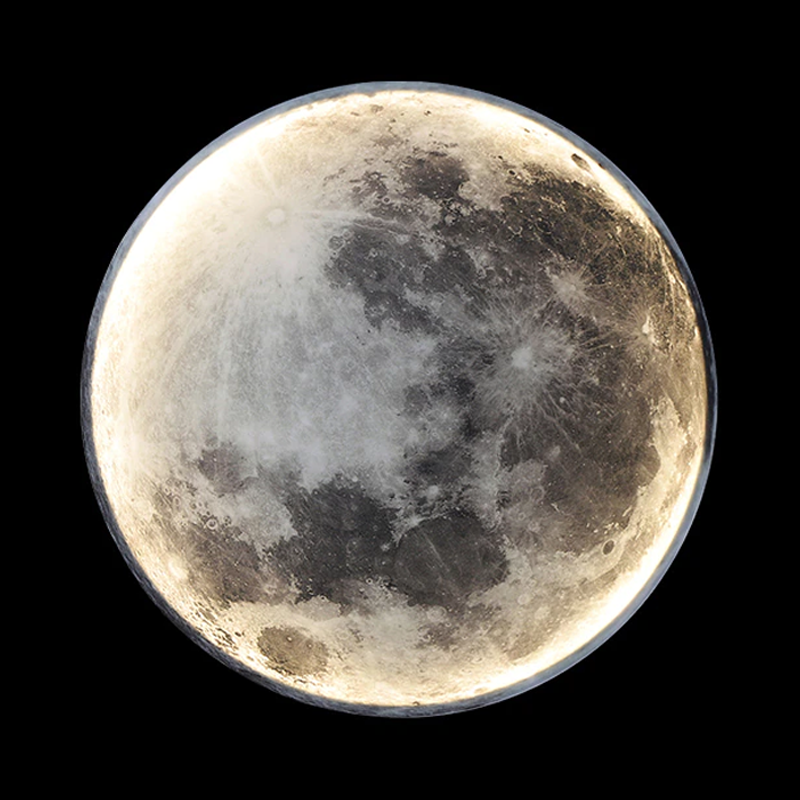 NovaLume Moon Glow LED-lampa — Integrerad dimmerstyrning, jämn månliknande finish