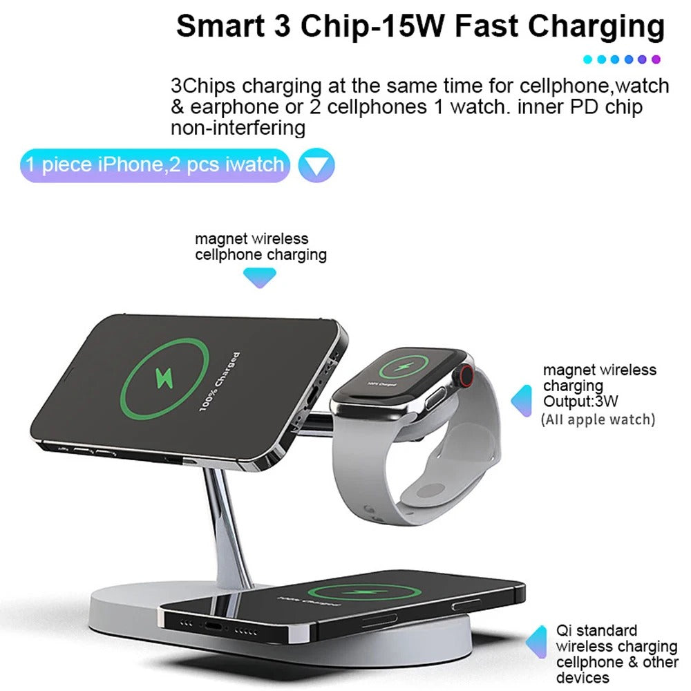 5-in-1 magnetische Ladestation — Nachtlicht, MagSafe-kompatibel