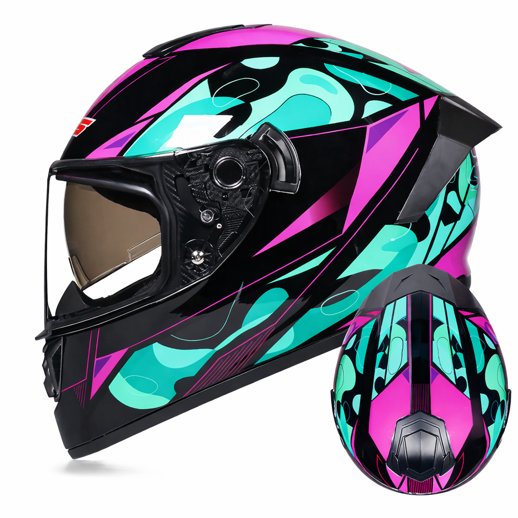 Capacete Integral LVS-701 — Sistema de Viseira Dupla, Proteção Térmica para o Inverno