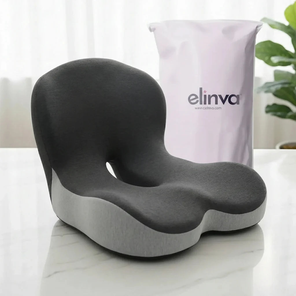 Ergonomic Memory Foam Seat Cushion — Orthopedic Contoured Pad
