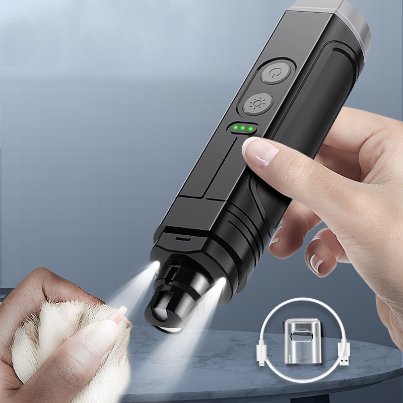 Coupe-ongles électrique pour animaux - lumière LED pour chiens et chats