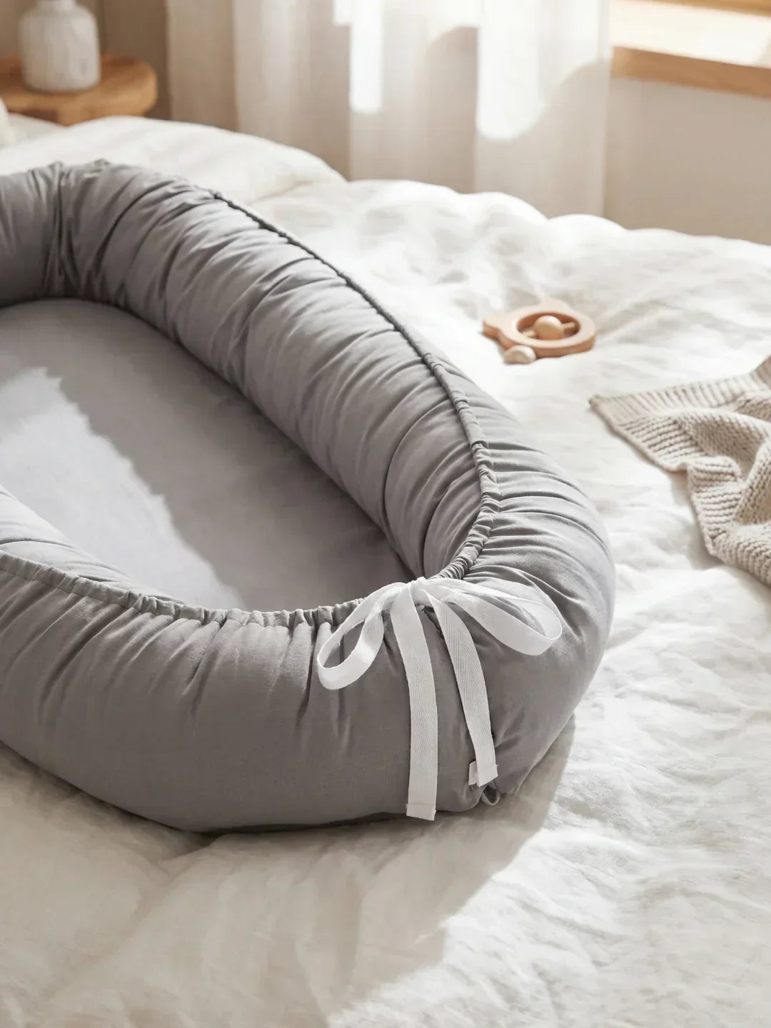 Soft Cotton Baby Nest — Contoured Sleeper Pod Design