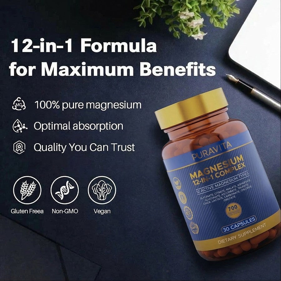 Twelve-Form Magnesium Formula — Complete Daily Mineral Supplement