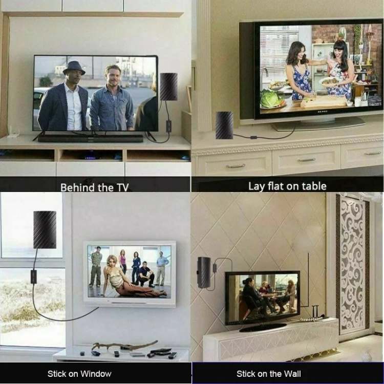 Antenne TV intérieure LumaWave — Réception 4K, portée de 600-Mile, installation prête à l’emploi