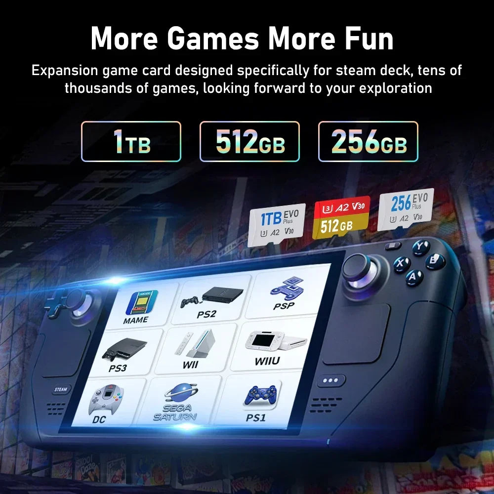 Batocera Micro SD Card 512GB/1TB for Steam Deck LCD & OLED