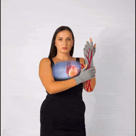 Moderate Compression Gloves — Gentle Hand Support, All-Day Comfort