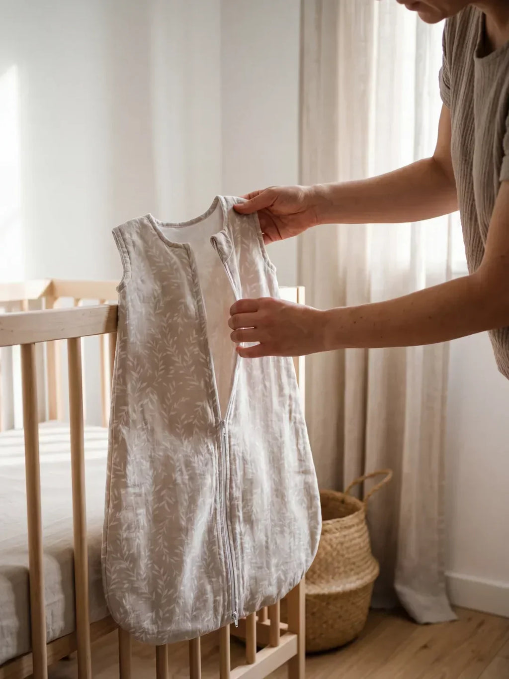 Breathable Bamboo Cotton Baby Sleep Sack — Soft, Comfortable Fit