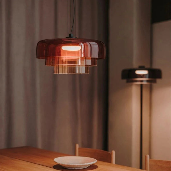 FjordLumen Glass Pendant Lamp — Distinctive Handcrafted Ceiling Light Fixture