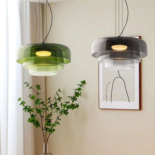FjordLumen Glass Pendant Lamp — Distinctive Handcrafted Ceiling Light Fixture