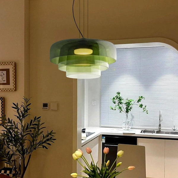 FjordLumen Glass Pendant Lamp — Distinctive Handcrafted Ceiling Light Fixture