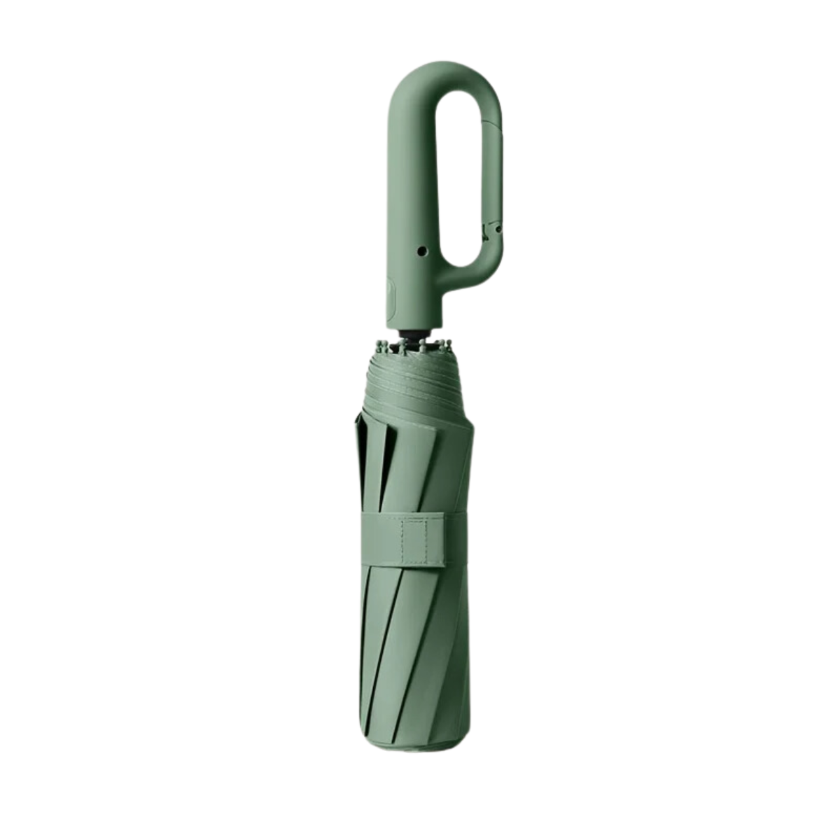 Ombrello pieghevole automatico antivento AerisGuard — manico con chiusura sicura, apertura rapida
