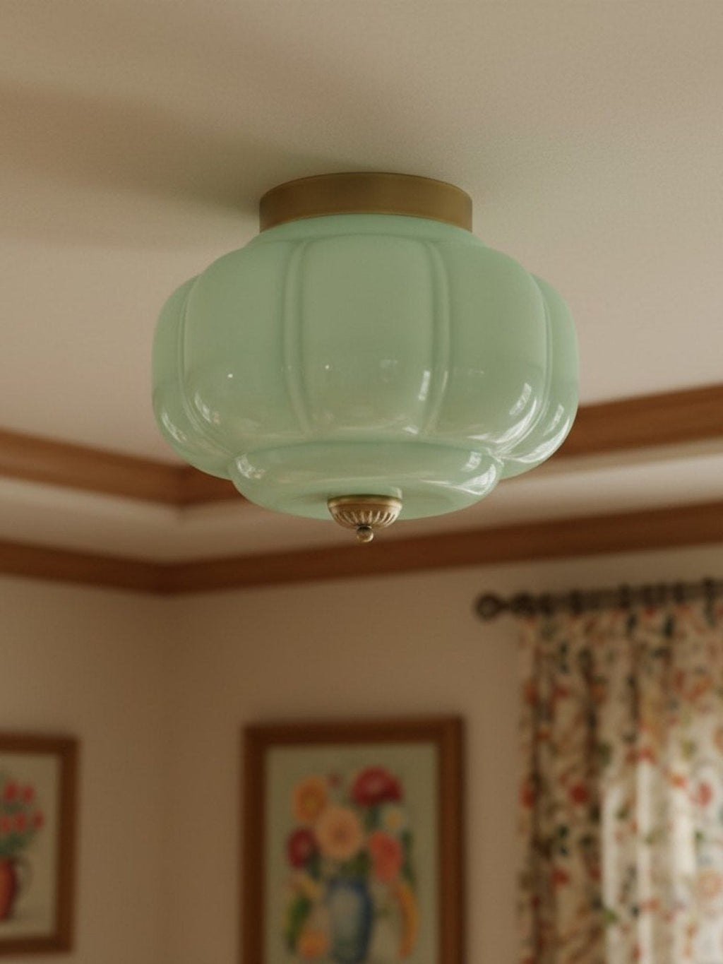 Luz de teto moderna de montagem embutida — abajur escandinavo em vidro leitoso, iluminação suave
