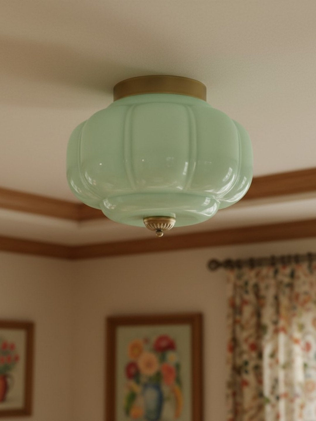 Luz de teto moderna de montagem embutida — abajur escandinavo em vidro leitoso, iluminação suave