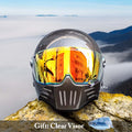Casco integral para motocicleta tipo cruiser — visor rojo, homologado por DOT y ECE