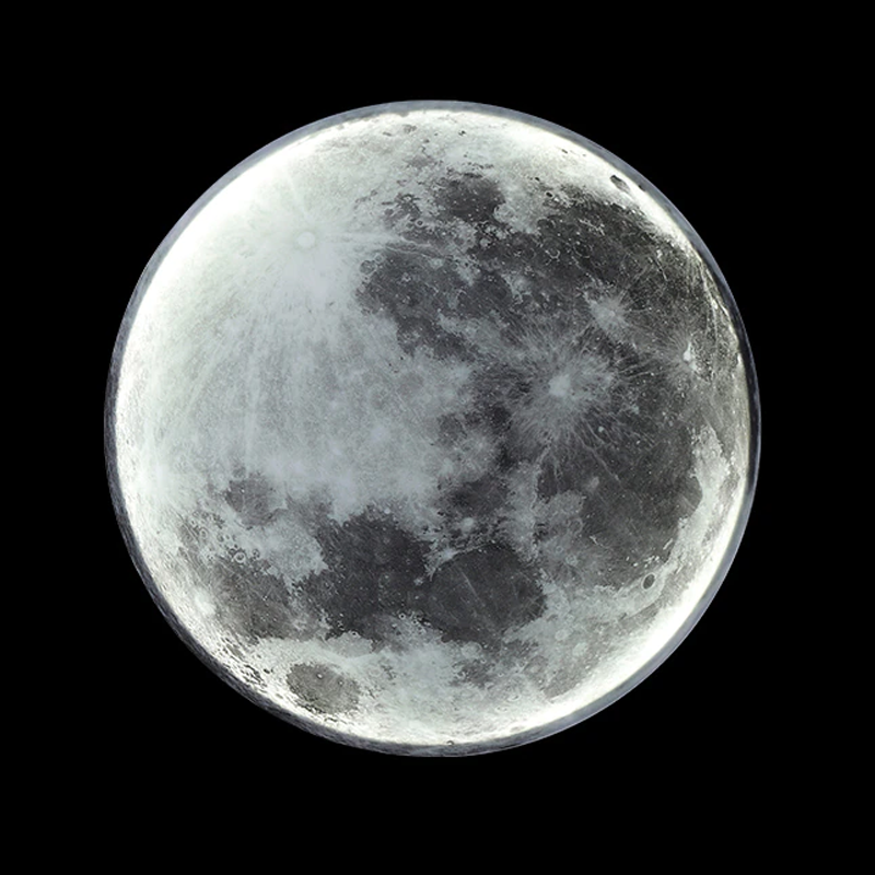 NovaLume Moon Glow LED-lampa — Integrerad dimmerstyrning, jämn månliknande finish
