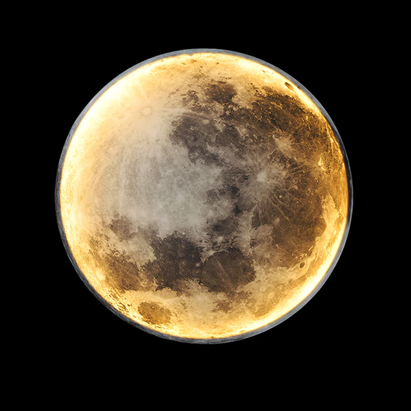 NovaLume Moon Glow LED-lampa — Integrerad dimmerstyrning, jämn månliknande finish