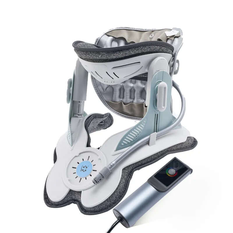 Collare cervicale gonfiabile — sistema ad aria a otto camere, allungamento ergonomico di 26 gradi