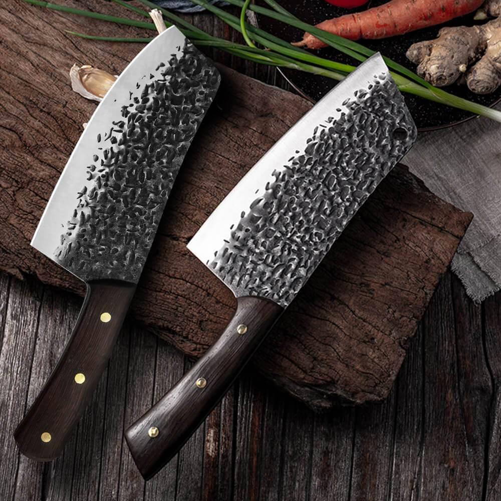 Handmade Meat Cleaver Knife — 16-Step, 168-Hour Crafting
