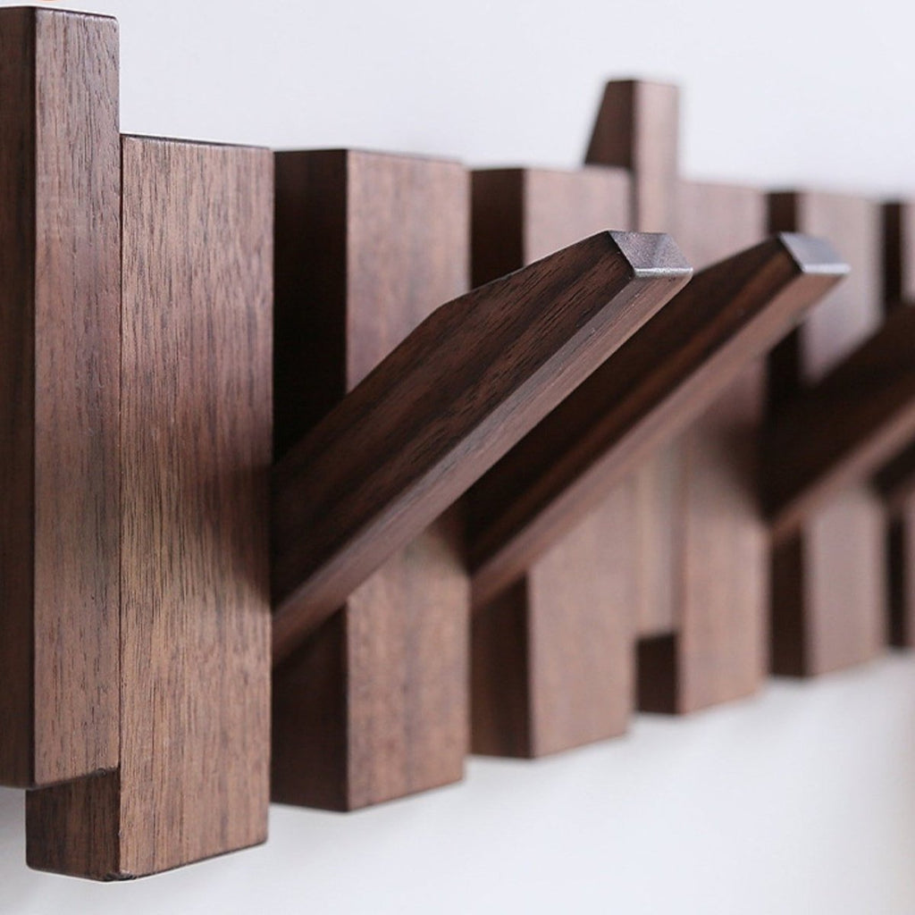 Verdehaven Woodcraft HarmoniWood Handcrafted Coat Rack — Piano-Inspired Silhouette